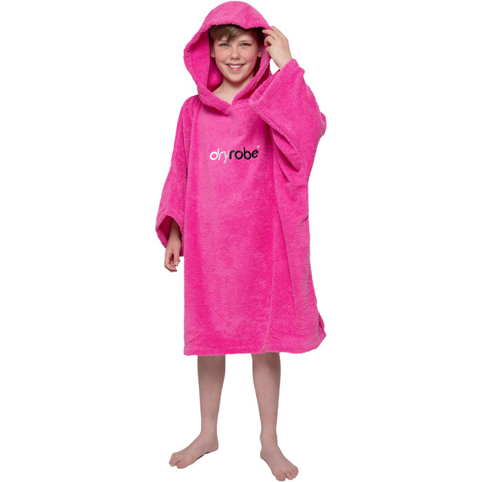 2024 Dryrobe Junior Toalla Con Capucha De Algodn Orgnico Cambio Robe V3 V3OCT - Pink